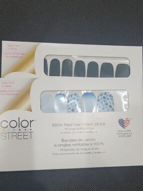 Color Street Blue Ombre & Floral Nail Strips by Color Street